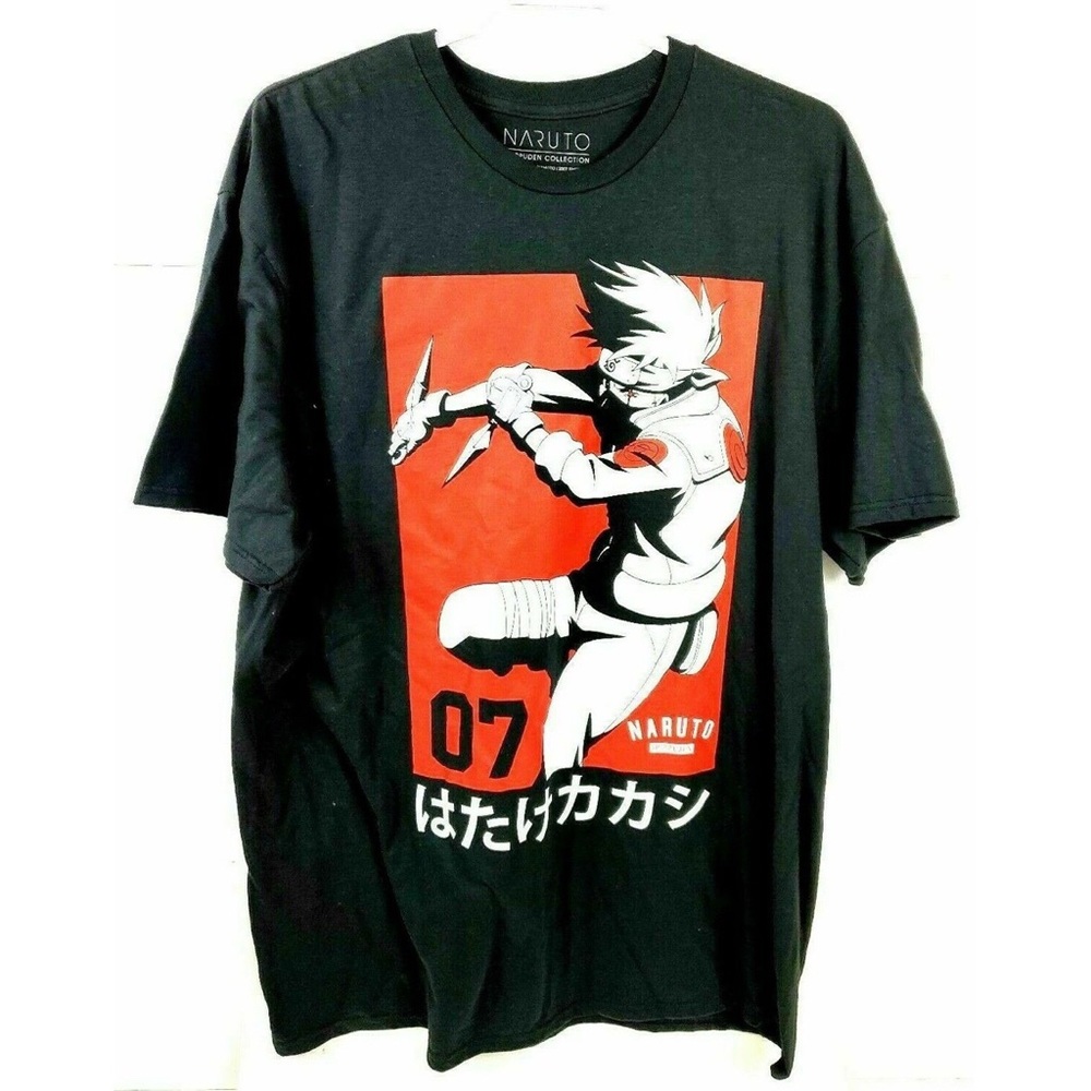 Naruto Shippuden Kakashi Black T-Shirt